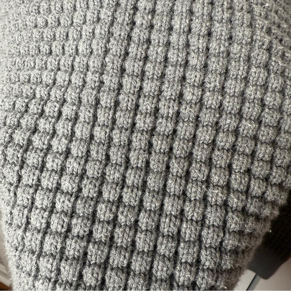 All Saints Men's Textured Gray Crewneck Sweater Small - Picture 3 of 7